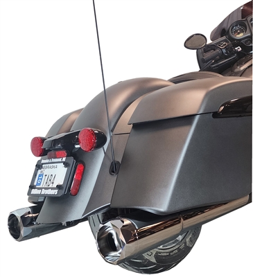 4.5 Inch Indian Bagger Chrome Hard Bag B.A.M. Slip On Muffler Sticks Exhaust Pipes Zombie Baffles (Loud) 4.5 Inch Black Straight Cut Tip Tab Performance
