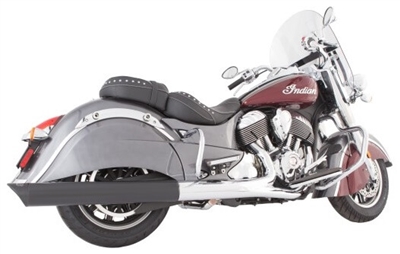 Indian Black Soft Bags B.A.M. 4.0 Inch Slip On Muffler Sticks Exhaust Pipes Soft Bags with 2.50 Inch Louvered Core Baffles (Medium) and No Tips Tab Performance