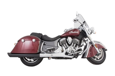 Indian Bagger Black Hard Bag B.A.M. 4.0 Inch Slip On Muffler Sticks Exhaust Pipes with Zombie Baffles (Loud) and Black Slash Cut Tips Tab Performance