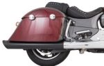 Indian Bagger Black Hard Bag B.A.M. 4.0 Inch Slip On Muffler Sticks Exhaust Pipes with 2.50 Inch Louvered Core Baffles (Medium) and No Tips Tab Performance - Image 2