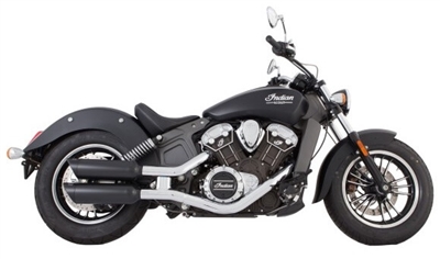 2015-Up Indian Scout 2016-Up Scout Sixty 4 Inch Short Black Tip Slip On Muffler Compatible Exhaust Pipes Zombie Baffles (Loud) 4 Inch Black Straight Cut Tip Tab Performance