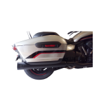 2018-Up Black Yamaha Star B.A.M. Slip On Muffler Stick Exhaust Pipes with 2.5 Inch Louvered Core Baffles (Medium) and No Tips Tab Performance