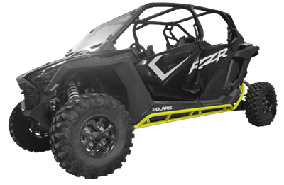 Polaris Pro XP RZR Rock Sliders Lime Squeeze 4 Seater Tab Performance