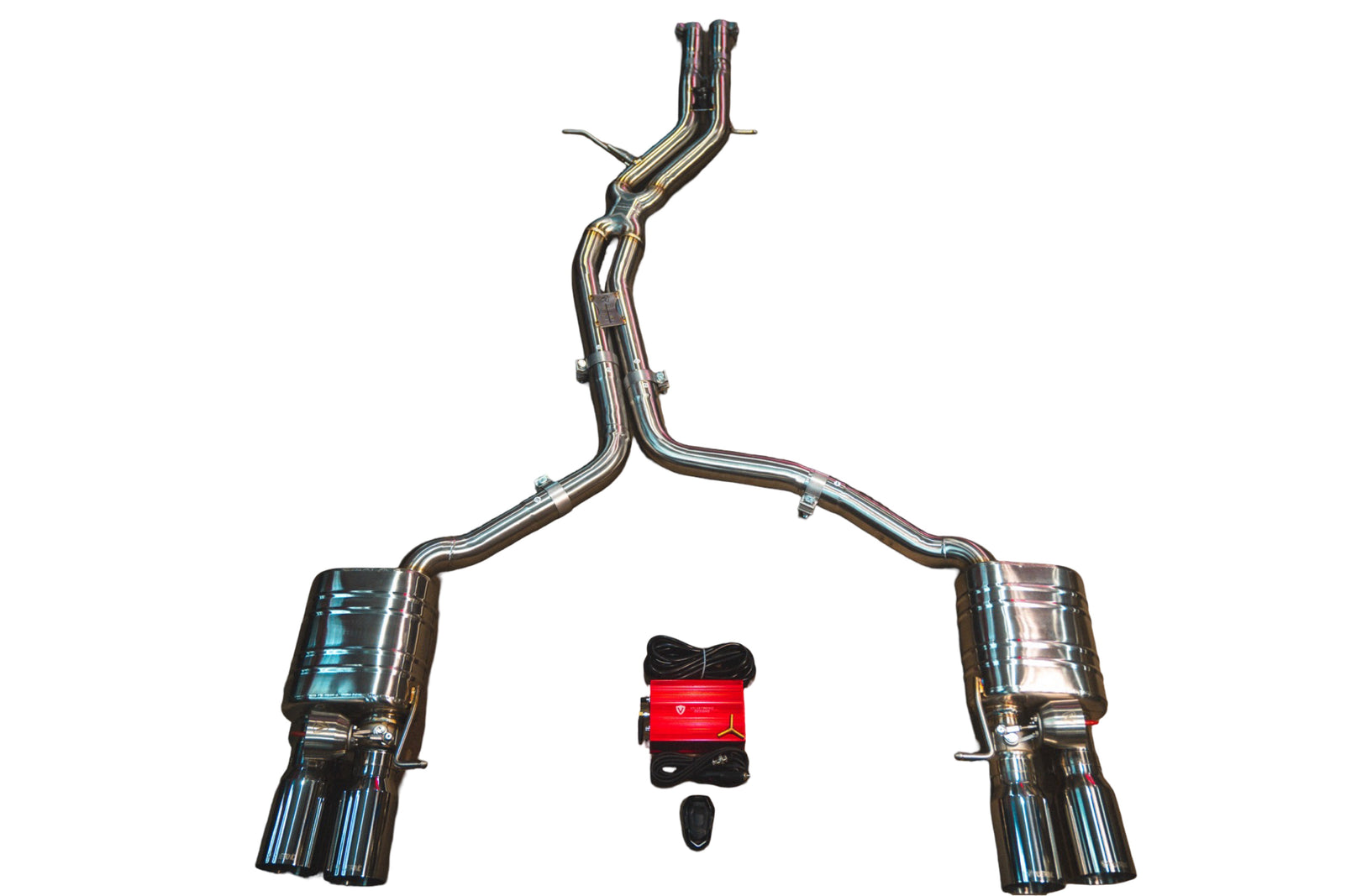 AUD.B8.S4.VSES.BR.BRT-JZYF 2010-2016 Audi B8, B8.5 S4, S5 3.0, 4.2L Catback T304 Stainless Steel Burnt 3.5 Inch Outlet Tips Valvetronic Designs - Image 1