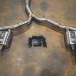 2018-2024 Audi B9 RS5, 2.9L Catback T304 Stainless Steel Brushed 3.5 Inch Outlet Tips Valvetronic Designs