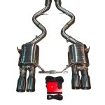 2008-2011 BMW E90,E92 M3 4.0L Axleback T304 Stainless Steel Black 3.5 Inch Outlet Tips Valvetronic Designs
