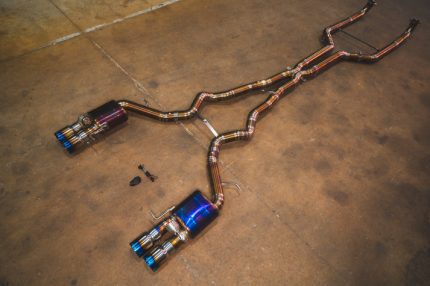 2011-2016 BMW F10 M5 4.4L Catback Grade 5 Titanium Burnt 3.5 Inch Outlet Tips Valvetronic Designs