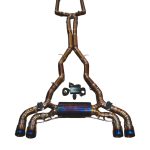 2018-2023 BMW F90,F92 M5,M8 4.4L Catback Grade 5 Titanium Black 3.5 Inch Outlet Tips Valvetronic Designs