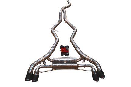 2019-2025 BMW G20, M340i 3.0L Catback T304 Stainless Steel Carbon Fiber 4.0 Inch Outlet Tips Valvetronic Designs