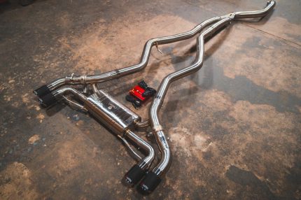 2019-2025 BMW G20, M340i 3.0L Catback T304 Stainless Steel Carbon Fiber 4.0 Inch Outlet Tips Valvetronic Designs