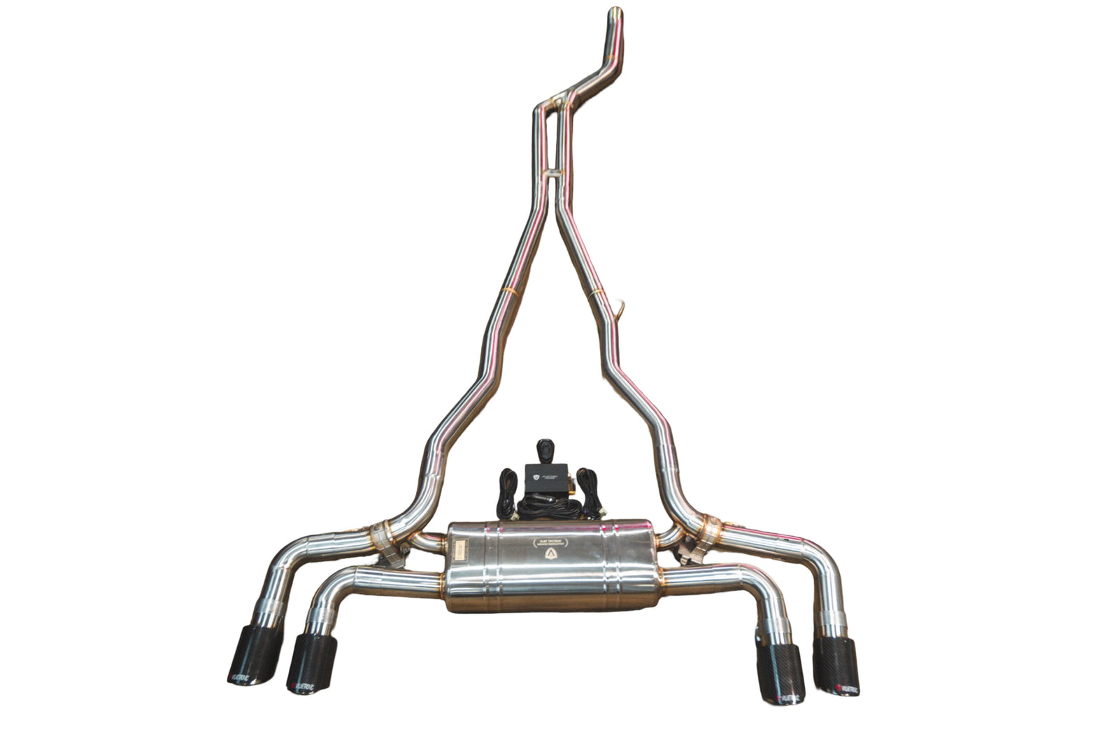 BMW.G30.530i.VSES.TI.BRT-JZYF 2017-2023 BMW G30, 530i 2.0L Catback Grade 5 Titanium Burnt 3.5 Inch Outlet Tips Valvetronic Designs - Image 1
