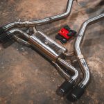 2019-2025 BMW G42, M240i 3.0L Catback T304 Stainless Steel Brushed 3.5 Inch Outlet Tips Valvetronic Designs