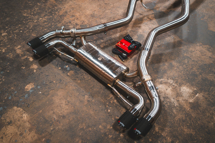 BMW.G42.M240i.VSES.BR.BRSH_3-JZYF 2019-2025 BMW G42, M240i 3.0L Catback T304 Stainless Steel Brushed 3.5 Inch Outlet Tips Valvetronic Designs - الصورة 1