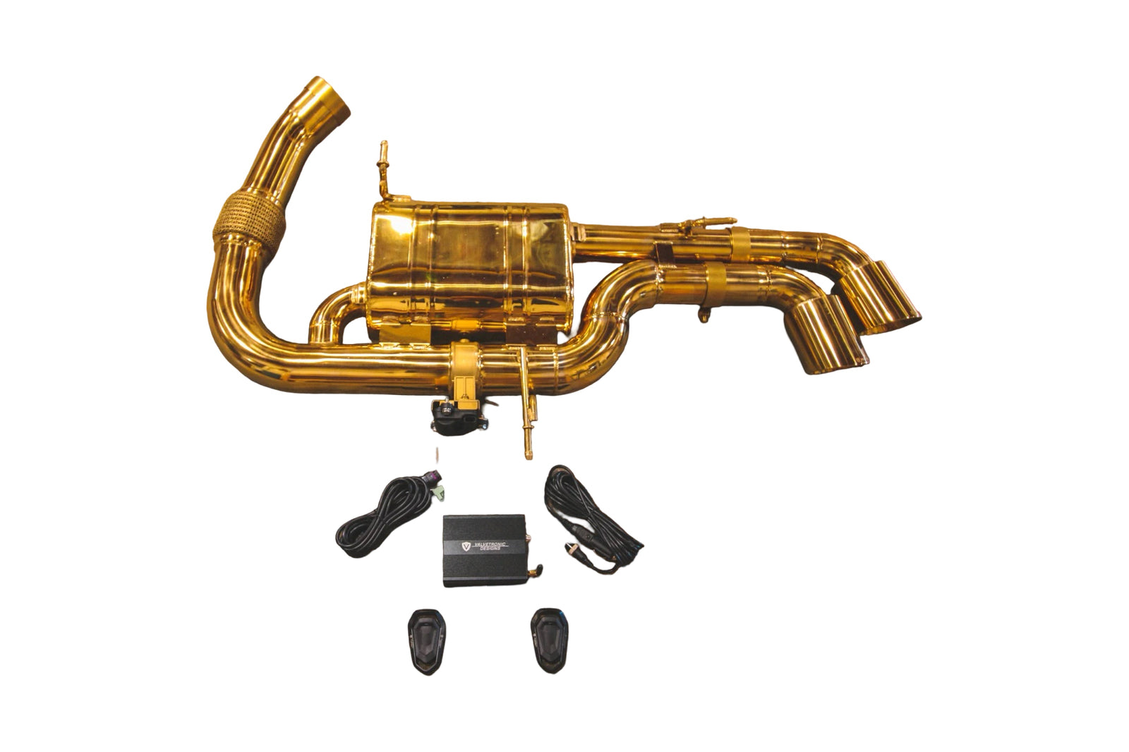 BMW.I8.VSES.AG-JZYF BMW i8 1.5L Catback Exhaust System Anodized Gold T304 Stainless Steel Anodized Gold 3.5 Inch Outlet Tips Valvetronic Designs - Image 1