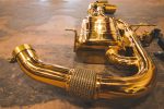 BMW i8 1.5L Catback Exhaust System Anodized Gold T304 Stainless Steel Anodized Gold 3.5 Inch Outlet Tips Valvetronic Designs - Image 2