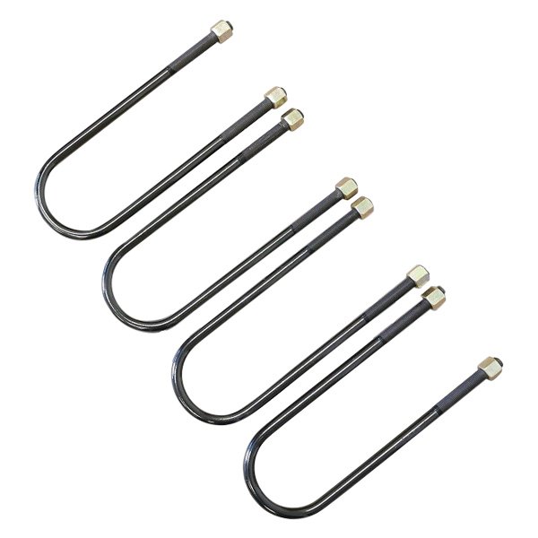 FO-D404_0-GHNX 4 Pcs Round U Bolts for 3.5 Inch Wide Leaf Springs 13.5 Inch Long 94-18 Ram 2500/3500 Freedom Off-Road - الصورة 1