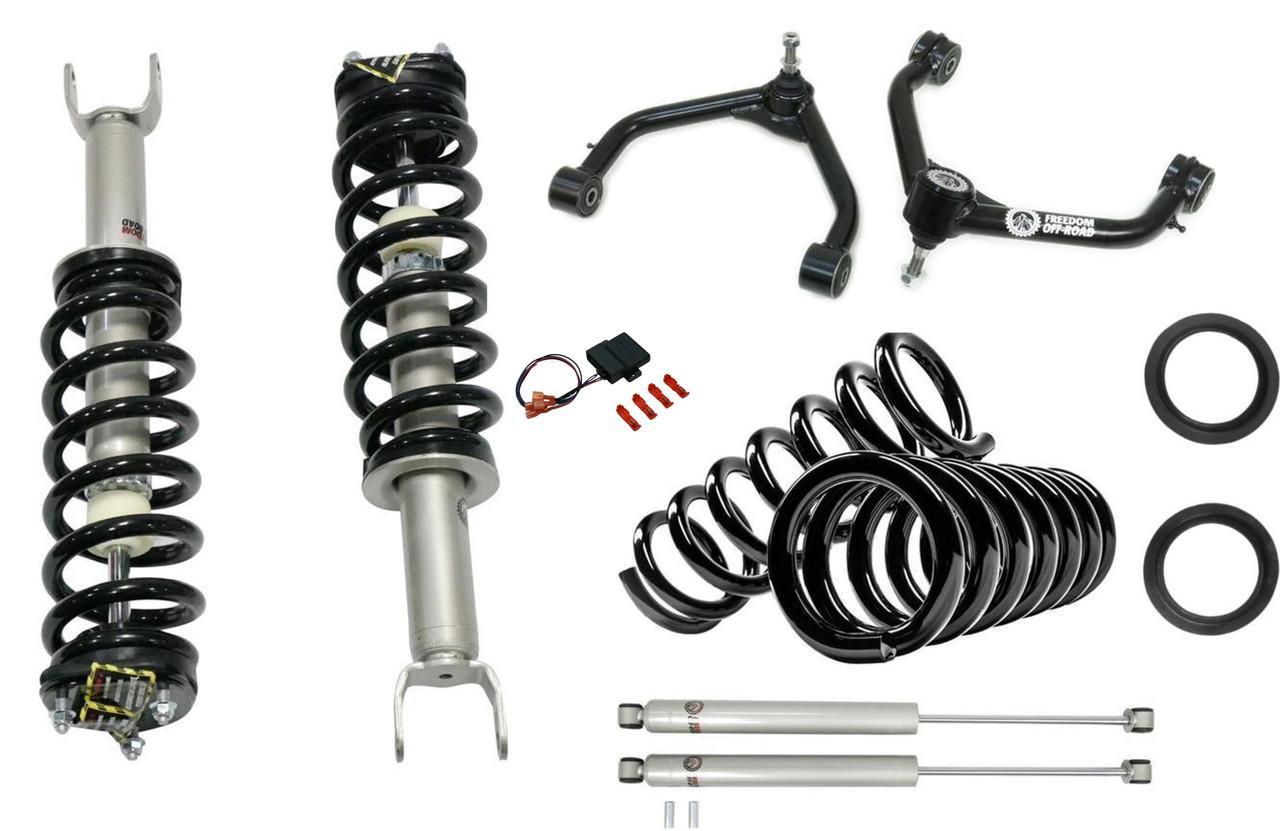 FO-D805-35-AIR-CONVFO-D709FU-GHNX 2013-2018 Ram 1500 No Rebel 3.5 Inch Front 3 Inch Rear Lift Kit Air Suspension Conversion with Front Upper Control Arms Freedom Off-Road - الصورة 1