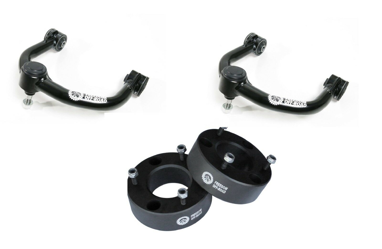 FO-F304F30ALFO-F704FU-GHNX 3 Inch Front Strut Spacer Lift Front Upper Control Arms 04-20 F-150 06-08 Mark LT Freedom Off-Road - الصورة 1