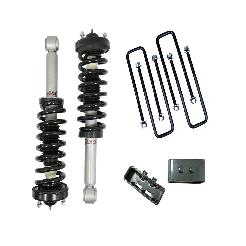 FO-F805F30FO-F404FO-F30120-GHNX Front 3 Inch Lift Strut / 2 Inch Rear Blocks w/ U Bolts 09-13 F-150 Freedom Off-Road - الصورة 1