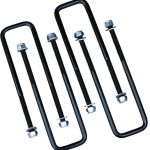 4 قطع مربعة U-Bolt لمسابك الأوراق بعرض 2.5 بوصة وطول 12 بوصة 88-99 شيفروليه C1500/K1500، 01-19 سيلفرادو/سييرا 1500/01-04 سيلفرادو/سييرا 2500/92-99 K1500/K2500 سبربان 05-23 تيتان فريدوم أوف-رود