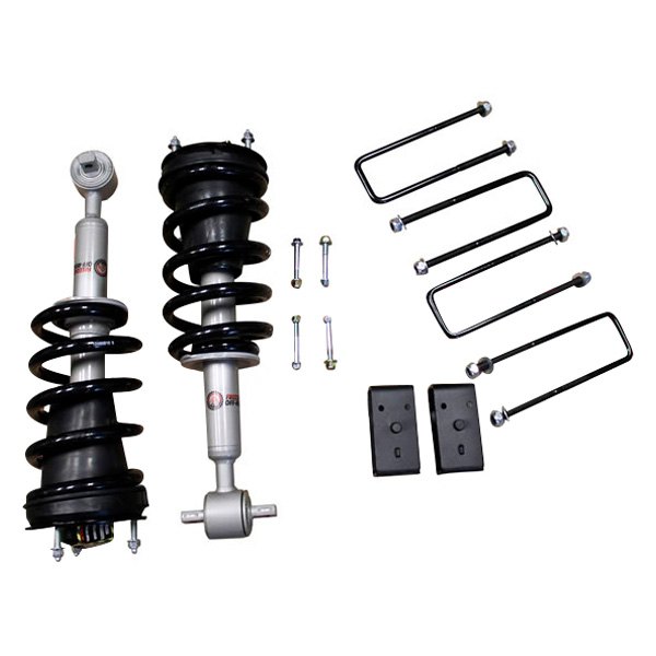 FO-G807-KIT-GHNX 3 Inch Front Lift Struts and 2 Inch Rear Blocks w/ U-Bolts 2019-Present Silverado/Sierra 1500 Freedom Off-Road - Image 1