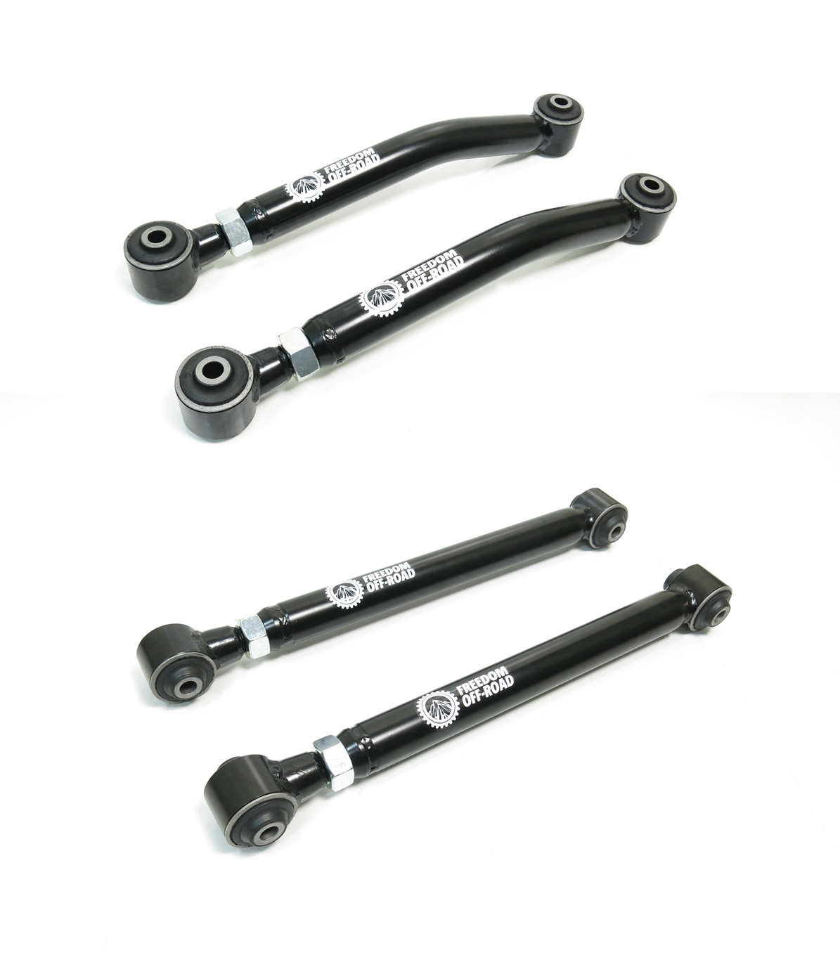 FO-J703RU-ADJFO-J703RL-ADJ-GHNX Adjustable Rear Upper + Lower Control Arms for 0-4.5 Inch Lift 07-18 Wrangler JK Freedom Off-Road - Image 1