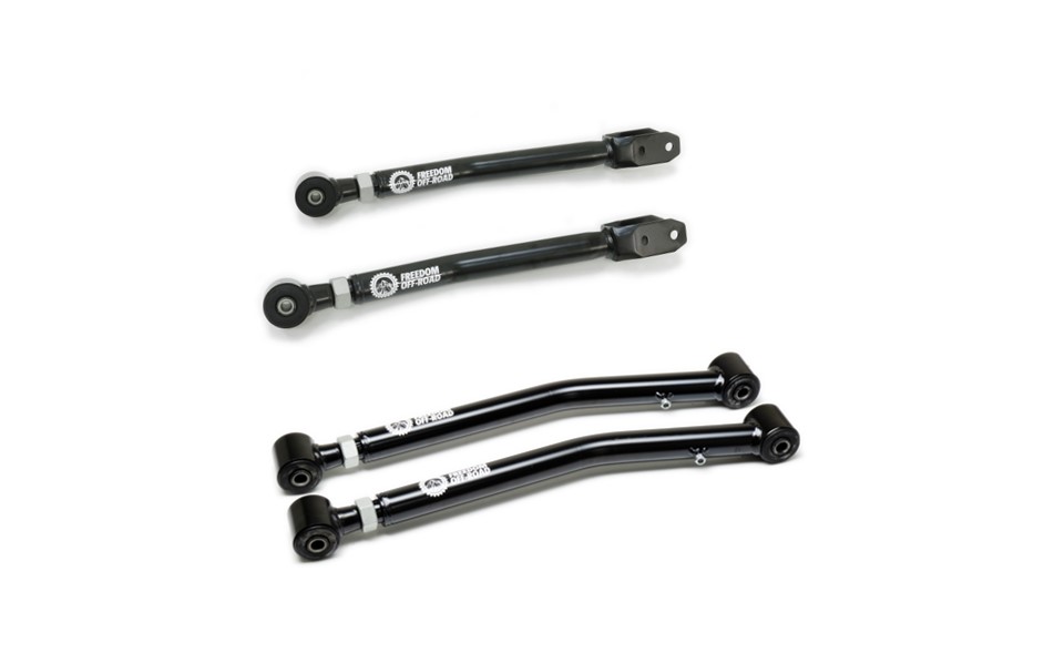 FO-J704FU-ADJFO-J704FL-ADJ_0-GHNX Adjustable Front Upper + Lower Control Arms for 0-4.5 Inch Lift for 18-24 Jeep Wrangler JL, 20-24 Jeep Gladiator JT Freedom Off-Road - الصورة 1