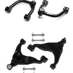 Front Upper and Lower Control Arms for 2-4 Inch Lift 03-09 4Runner 03-10 FJ Cruiser 03-09 GX470 Freedom Off-Road