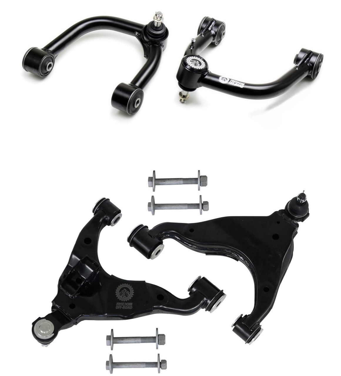 FO-T702FUFO-T702FL-GHNX Front Upper and Lower Control Arms for 2-4 Inch Lift 10-24 4Runner 11-14 FJ Cruiser Freedom Off-Road - Image 1