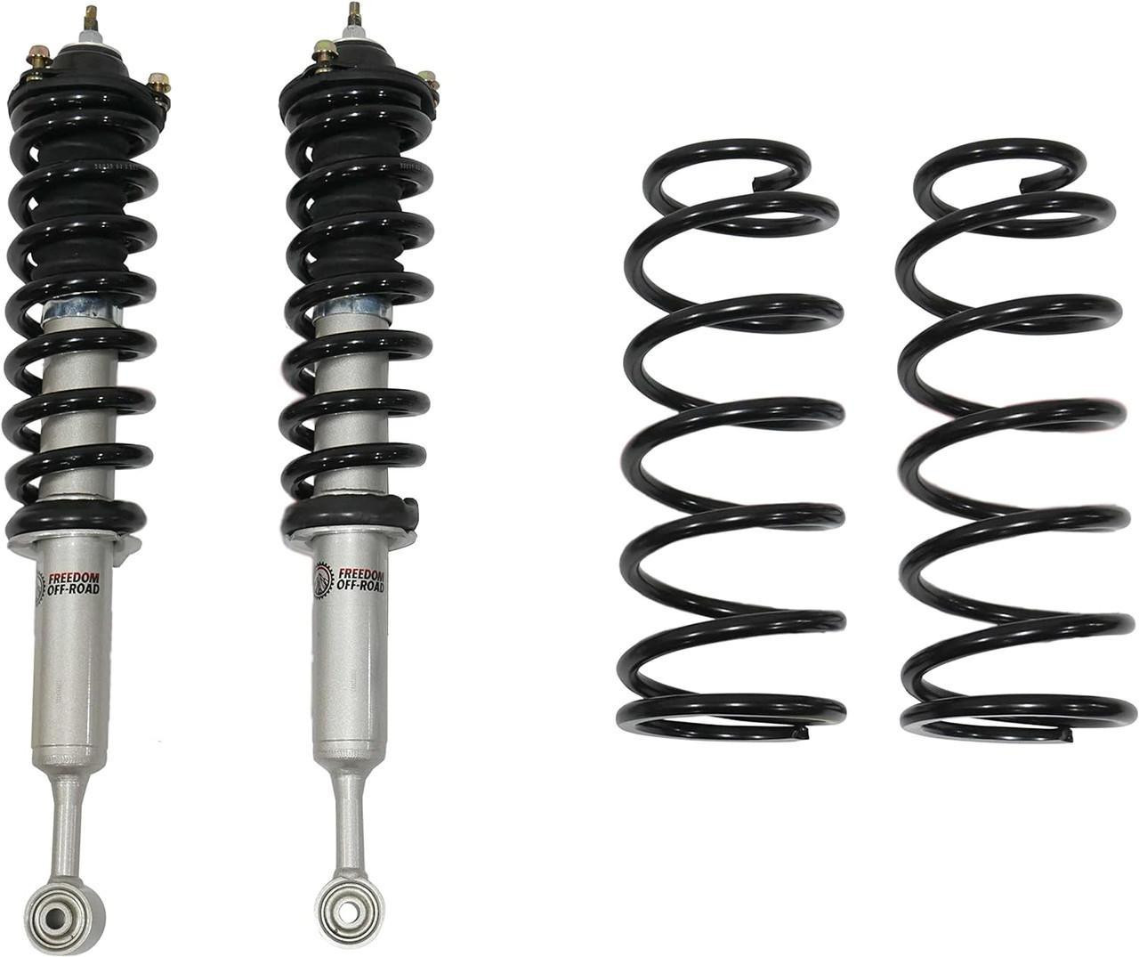 FO-T801F20FO-T102R20-GHNX Front 2 Inch Lift Struts w/ Rear 2 Inch Lift Springs 2003-2024 Toyota 4Runner/Toyota GX470/Toyota GX460/Toyota FJ Cruiser Freedom Off-Road - Image 1