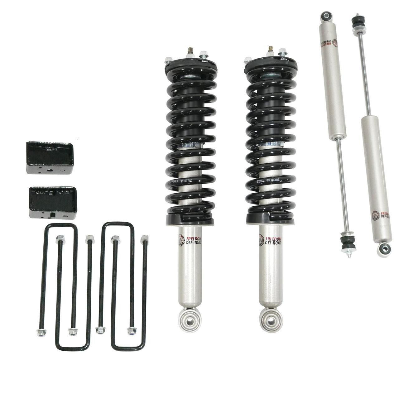 FO-T804-2-KIT-GHNX Front 2 Inch Lift Struts w/ Rear 2 Inch Blocks and Shocks 2000-2006 Toyota Tundra Freedom Off-Road - Image 1