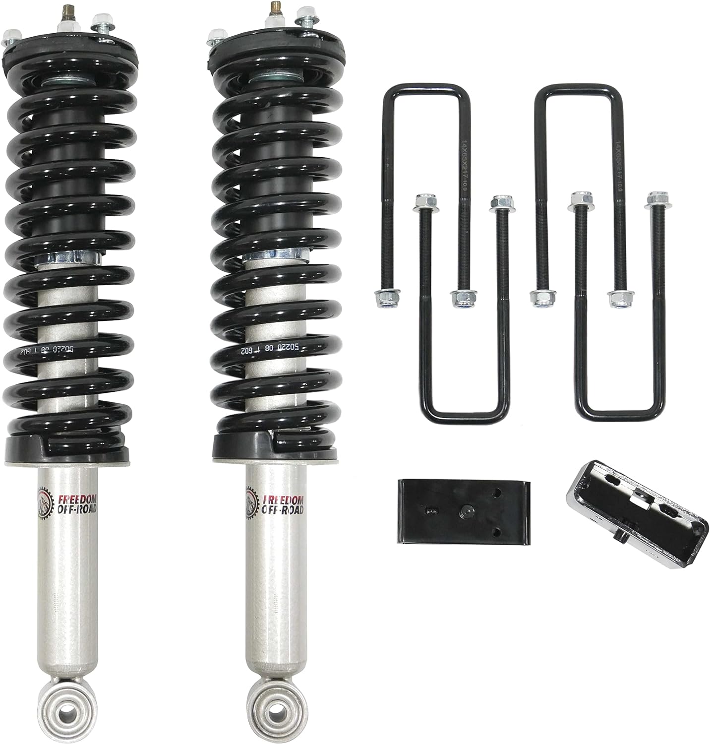 FO-T805-KIT-GHNX 3 Inch Front Lift Strut 2 Inch Rear Blocks w/ U-Bolts 96-04 Toyota Tacoma Freedom Off-Road - الصورة 1