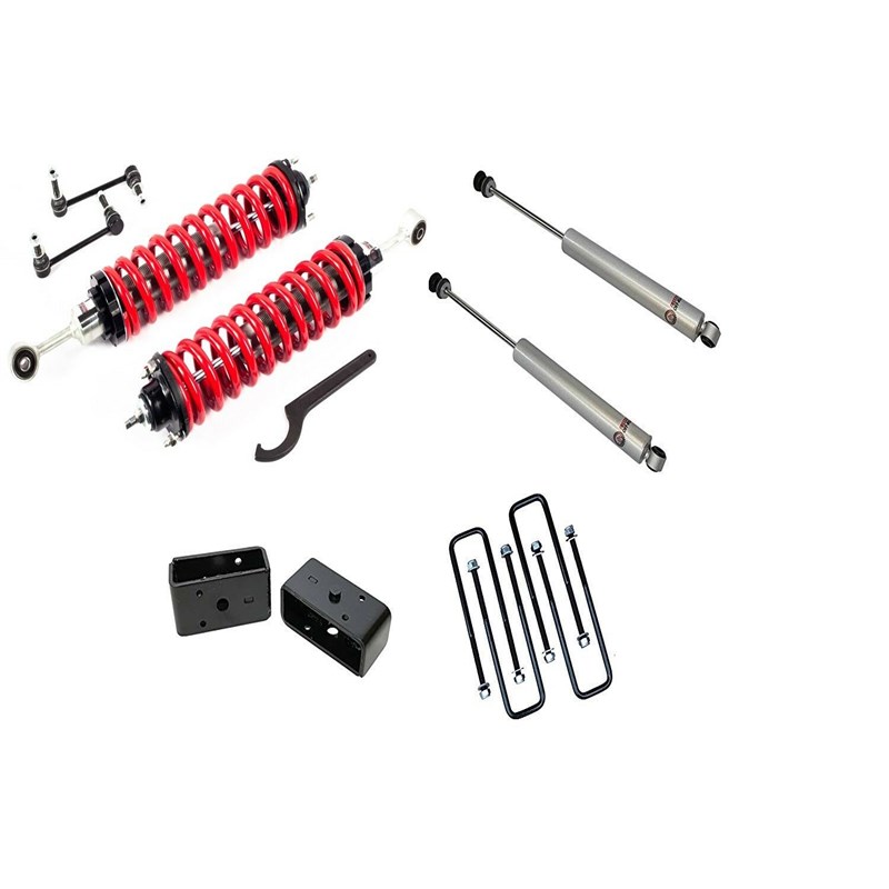 FO-T901-KIT-GHNX 2.5-5 Inch Adjustable Coilovers 3 Inch Rear Blocks w/U Bolts and Shocks 05-23 Tacoma Freedom Off-Road - الصورة 1