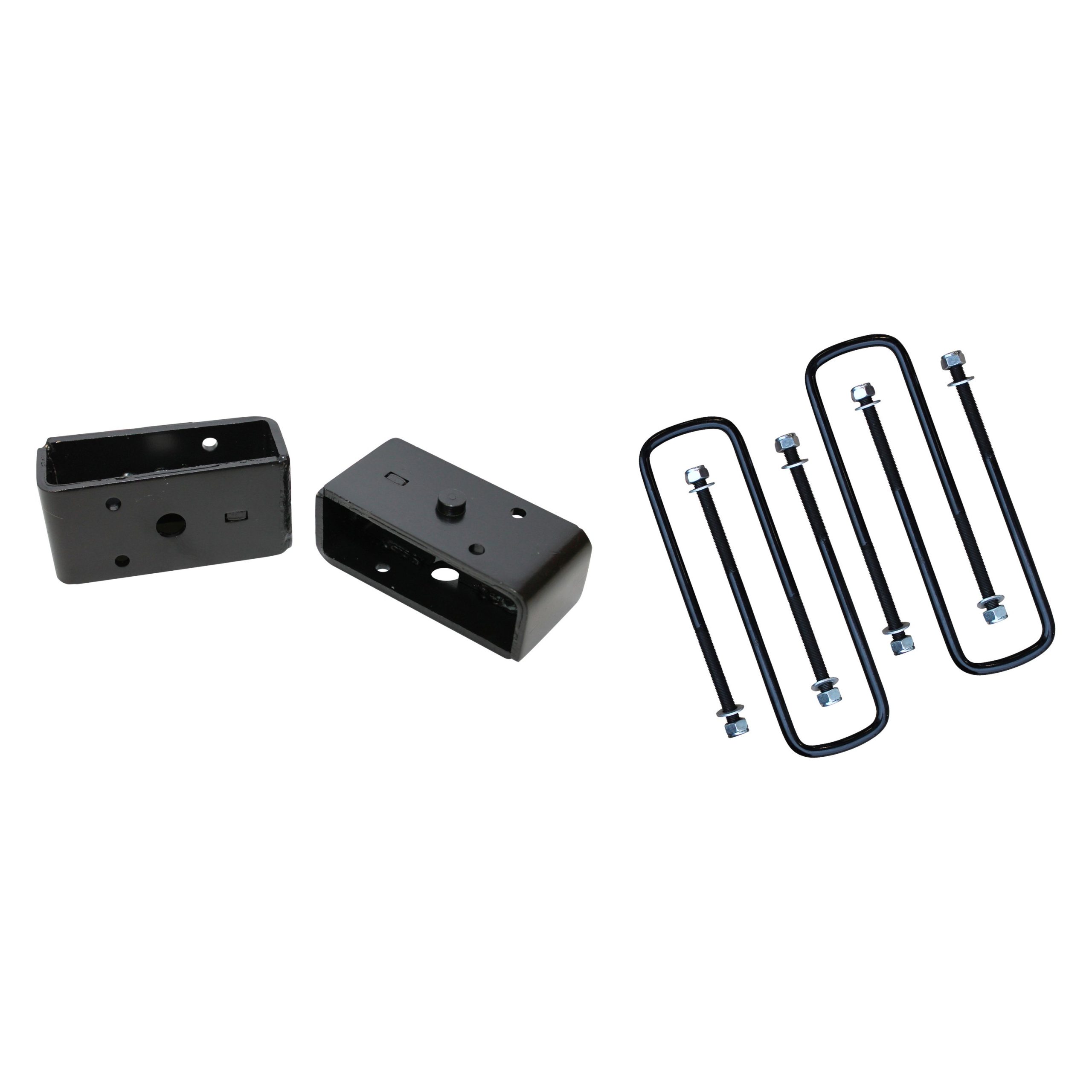 FO-U30120FO-G403-GHNX 2 Inch Steel Rear Lift Blocks w/ Extended U-Bolts 88-99 chevrolet C1500/K1500, 99-19 Silverado/Sierra 1500/01-06 Silverado/Sierra 1500 HD/ 01-20 Siverado 2500 HD/99-95 Tahoe, 94-10 Ram 1500 Freedom Off-Road - Image 1