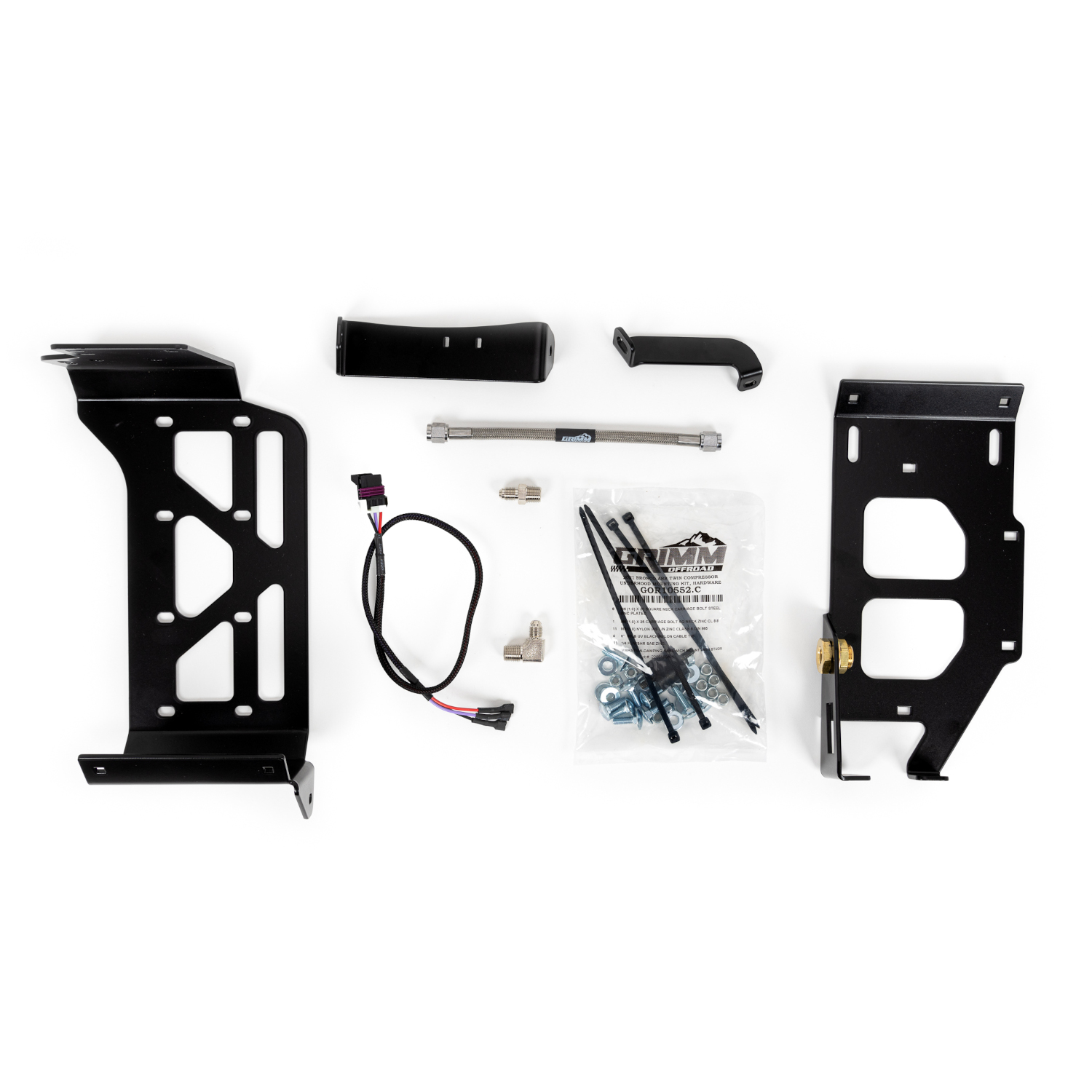 GOR10387-JZBB Bronco Twin Air Compressor Mounting Bracket Kit Grimm Offroad - الصورة 1