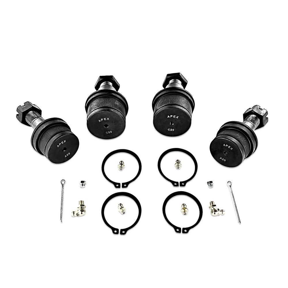 KIT104_1-JJSP Apex Chassis Heavy Duty Ball Joint Kit Fits: 94-99 RAM 2500/3500 Includes: 2 Upper & 2 Lower - الصورة 1
