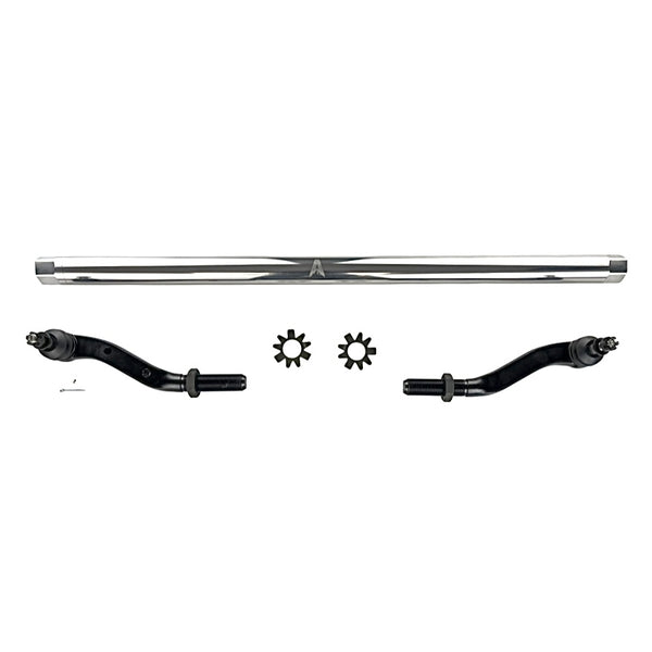 KIT127-JJSP Apex Chassis Heavy Duty 2.5 Ton Tie Rod Assembly in Polished Aluminum Fits: 19-22 Jeep Gladiator JT 18-22 Jeep Wrangler JL/JLU Rubicon Mohave Sahara Sport. Note: This kit fits a Dana 30 axle - الصورة 1