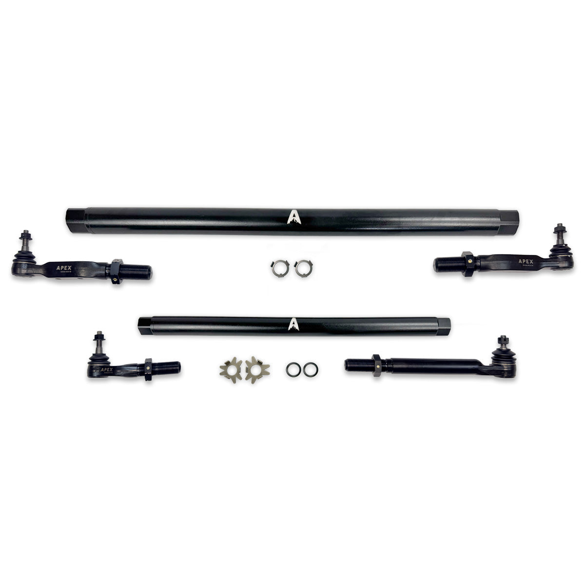 KIT385-STL-JJSP Heavy Duty ProLock DOM Steel Tie Rod and Drag Link Assembly Fits: 14-24 Ram 2500/3500 Apex Chassis - Image 1