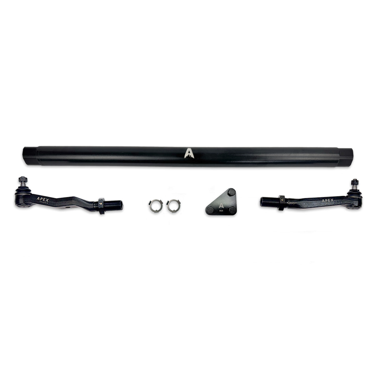 KIT386-BLK-JJSP Heavy Duty ProLock Black Aluminum Tie Rod Assembly Fits: 14-24 Ram 2500/3500 Apex Chassis - Image 1