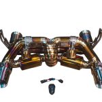 2021-2025 Lamborghini Huracan STO 5.2L Valved Catback Exhaust, Grade 5 Titanium Bespoke OEM Style Valvetronic Tips Valvetronic Designs