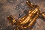 ⁦2018-2021 Lamborghini Aventador SVJ 6.5L F1 Catback Exhaust, T304 Stainless Steel Finished in Anodized Gold, Bespoke OEM Style Valvetronic Tips Valvetronic Designs⁩ - الصورة ⁦2⁩