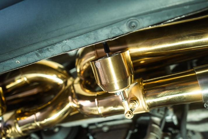 POR.991.1.VSES.AG_4-JZYF 2012-2016 Porsche 991 Carrera,Targa S,GTS,4,4S,4GTS 3.4/3.8L, Catback T304 Stainless Steel Finished in Anodized Gold, 4.0 Inch Outlet Tips Valvetronic Designs - Image 1