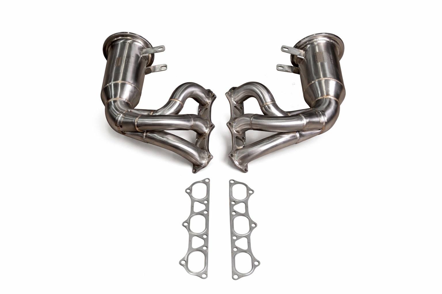 POR.992.GT3RS.FFH.400C.BR-JZYF 400-cell catted downpipes for Porsche 992 GT3 RS - الصورة 1