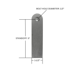 1/4 Inch Thick, Long Tab  SDHQ Offroad