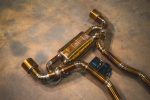2020-2025 Toyota A90 Supra 3.0L, Catback T304 Stainless Steel Finished in Anodized Gold, Gold 5.0 Inch Outlet Tips Valvetronic Designs - Image 3
