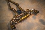 2020-2025 Toyota A90 Supra 3.0L, Catback T304 Stainless Steel Finished in Anodized Gold, Gold 5.0 Inch Outlet Tips Valvetronic Designs - Image 5
