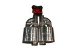 طقم كاتم صوت عالمي، مدخل واحد مخرج واحد، 3 بوصة / 76 ملم، 2 كاتم صوت بتصميمات Valvetronic