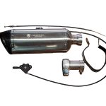 عدة كاتم صوت مستقيم عالمي للدراجات النارية بتصميم Valvetronic بقياس 1.75 بوصة
