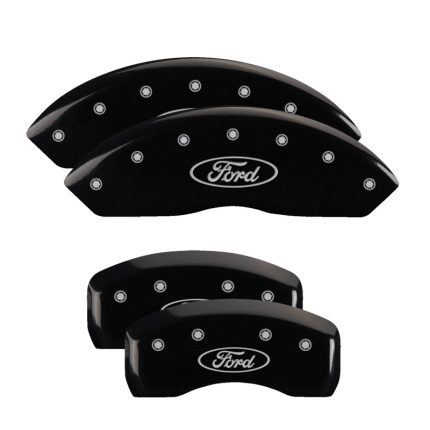 Set Of 4 Caliper Covers Engraved Front And Rear Oval Logo Ford 2014-2017 Ford Transit Connect MGP Caliper Covers