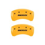 Rear Set 2 Caliper Covers Engraved Rear Boss 2005-2014 Ford Mustang MGP Caliper Covers - Image 3